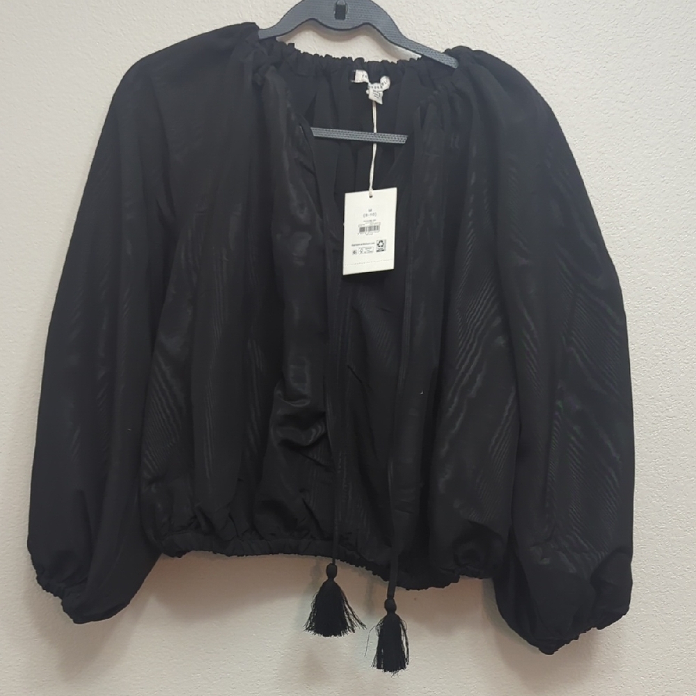 Free Assembly Blouse Elegant Black Women's Medium